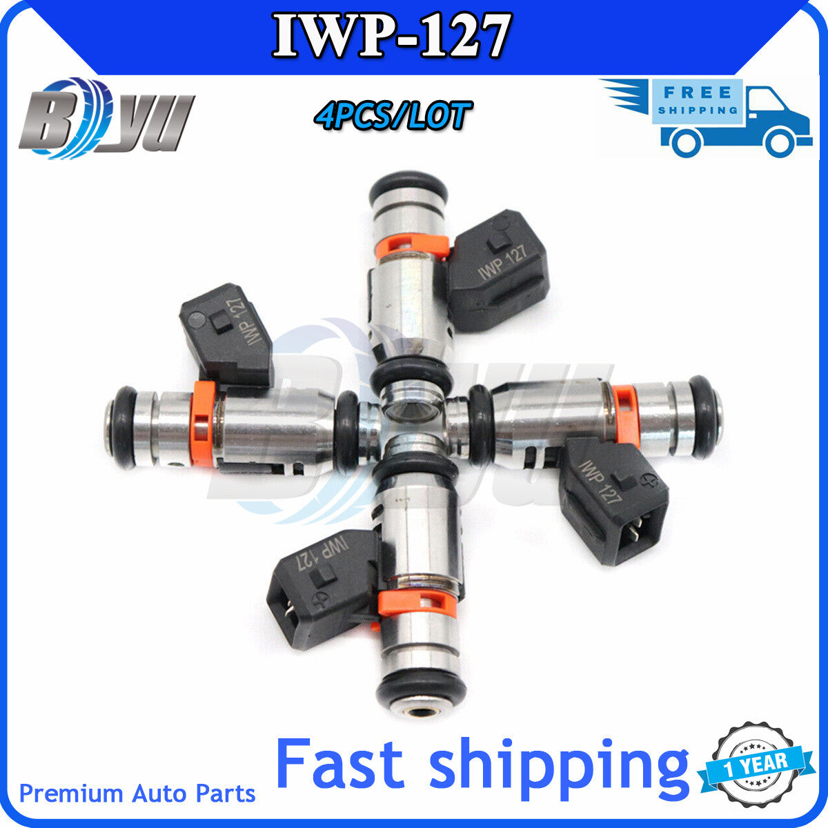new IWP127 fuel injector kit (4 pieces) suitable for Ford Fiesta and Ecosport 1.6L (2003-2006)