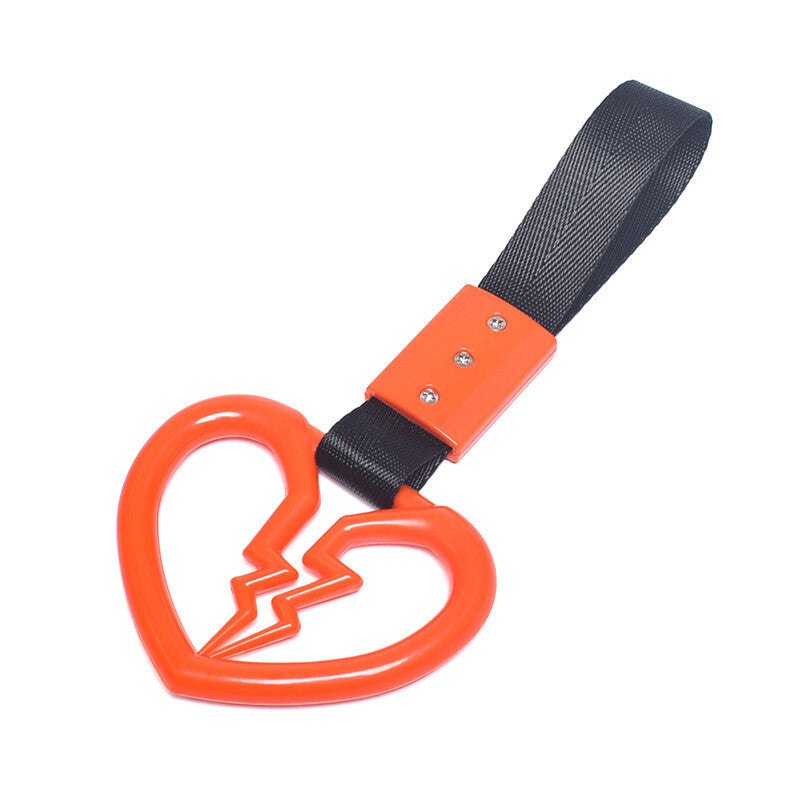 Devil Broken Heart Ring Train Handle Strap Charm Tool Car Tsurikawa Orange