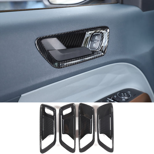 ABS carbon fiber interior door handle cover trim frame for Alfa Romeo Giulia 17-20