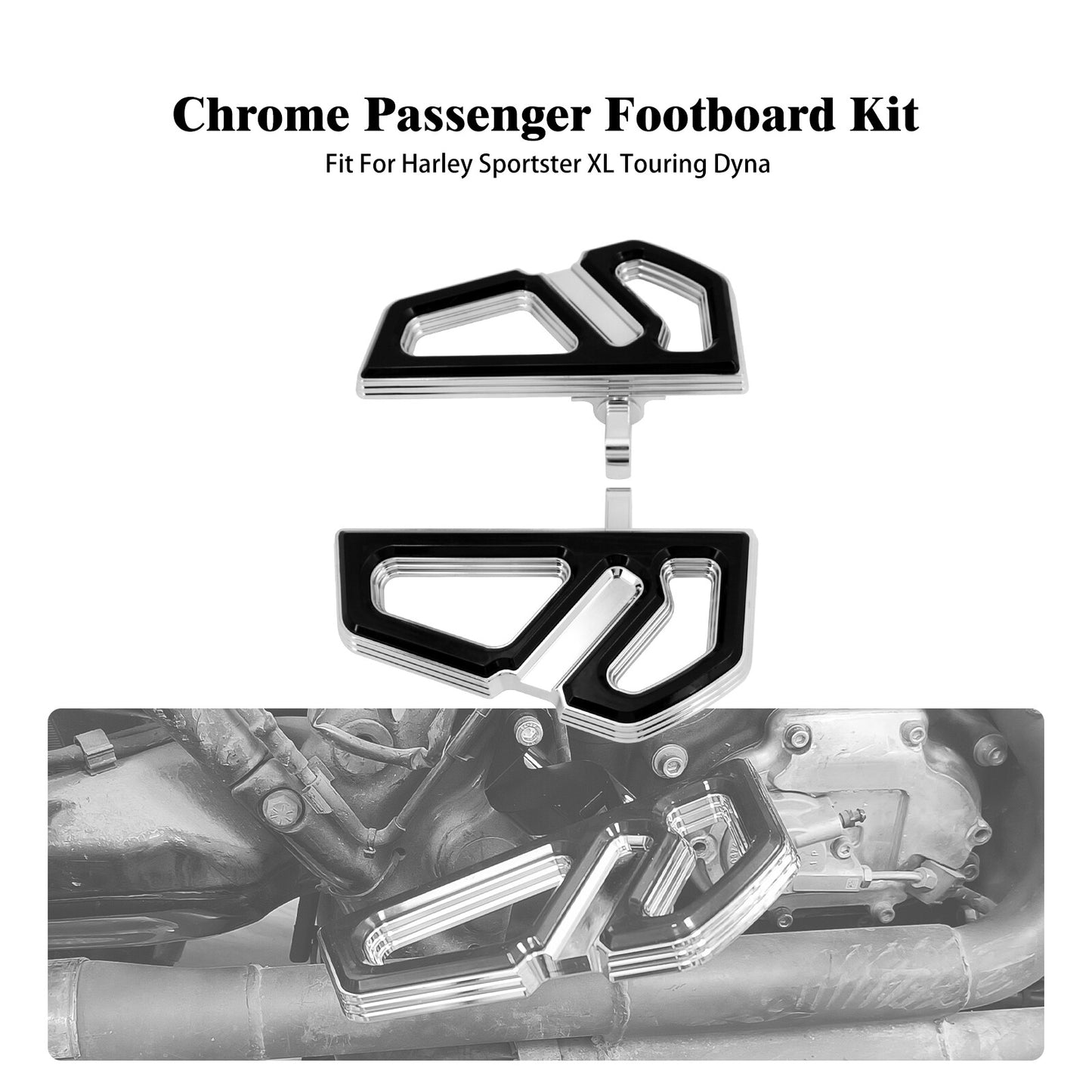 Chrome Empire Passenger Footboard Foot Pegs Rests Fit for Harley Sportster Dyna
