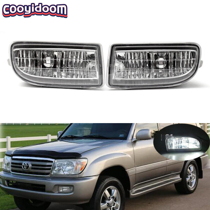 For 1998-2007 for Toyota for Land Cruiser LED Front Bumper Fog Lights W/Blubs LeftRight