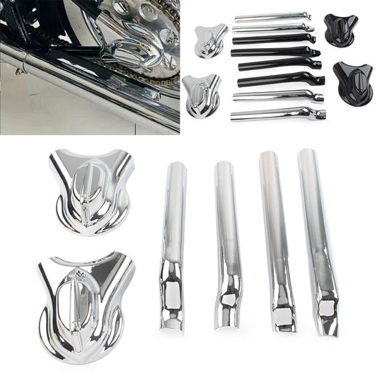 Rear for Phantom Swingarm Axle Covers Kit for Harley Softail FXST FXSTC FLSTC