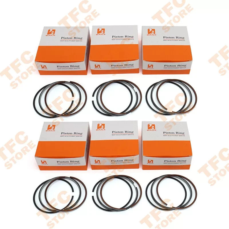 6 Set Piston Ring Fit for Mitsubishi S6S Engine 94mm2.5HK+2+4.5