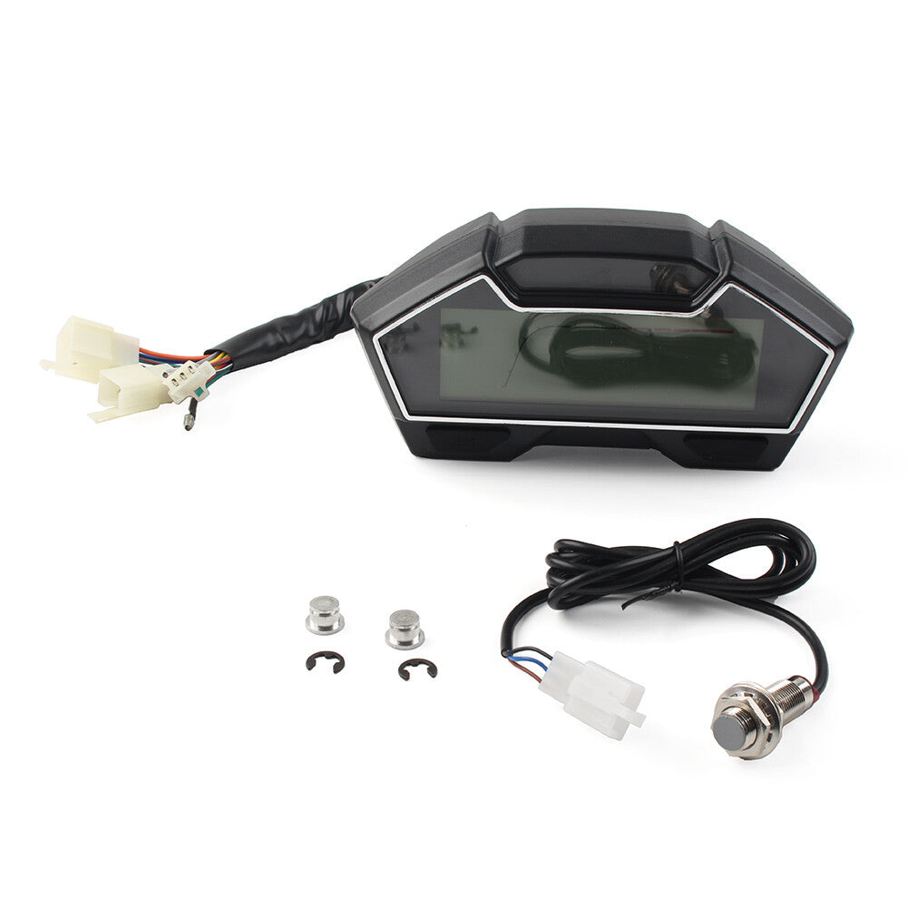 Universal RPM LCD Digital Odometer Speedometer Tachometer Gauge Speed