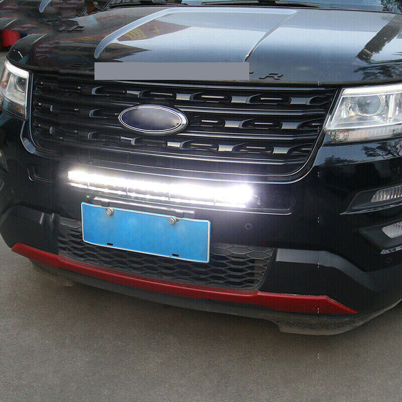 for Ford Explorer 2011-19 Off Road Front Grille Warning LED Light Lamp Bar trim