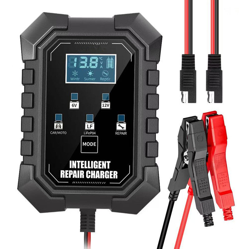 Motorcycle Pulse Repair LCD Display for Smart Lithium Lead-Acid Battery Charger Kit