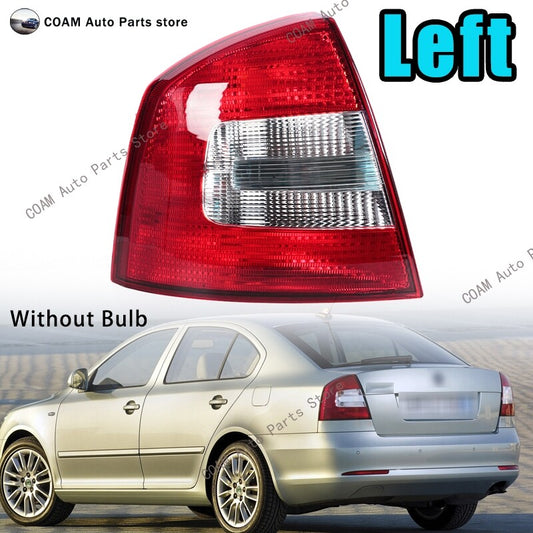 Left side applicable to for Skoda Octavia for A6 Sedan 2009 - 2014: Taillight, turn signal, brake light.