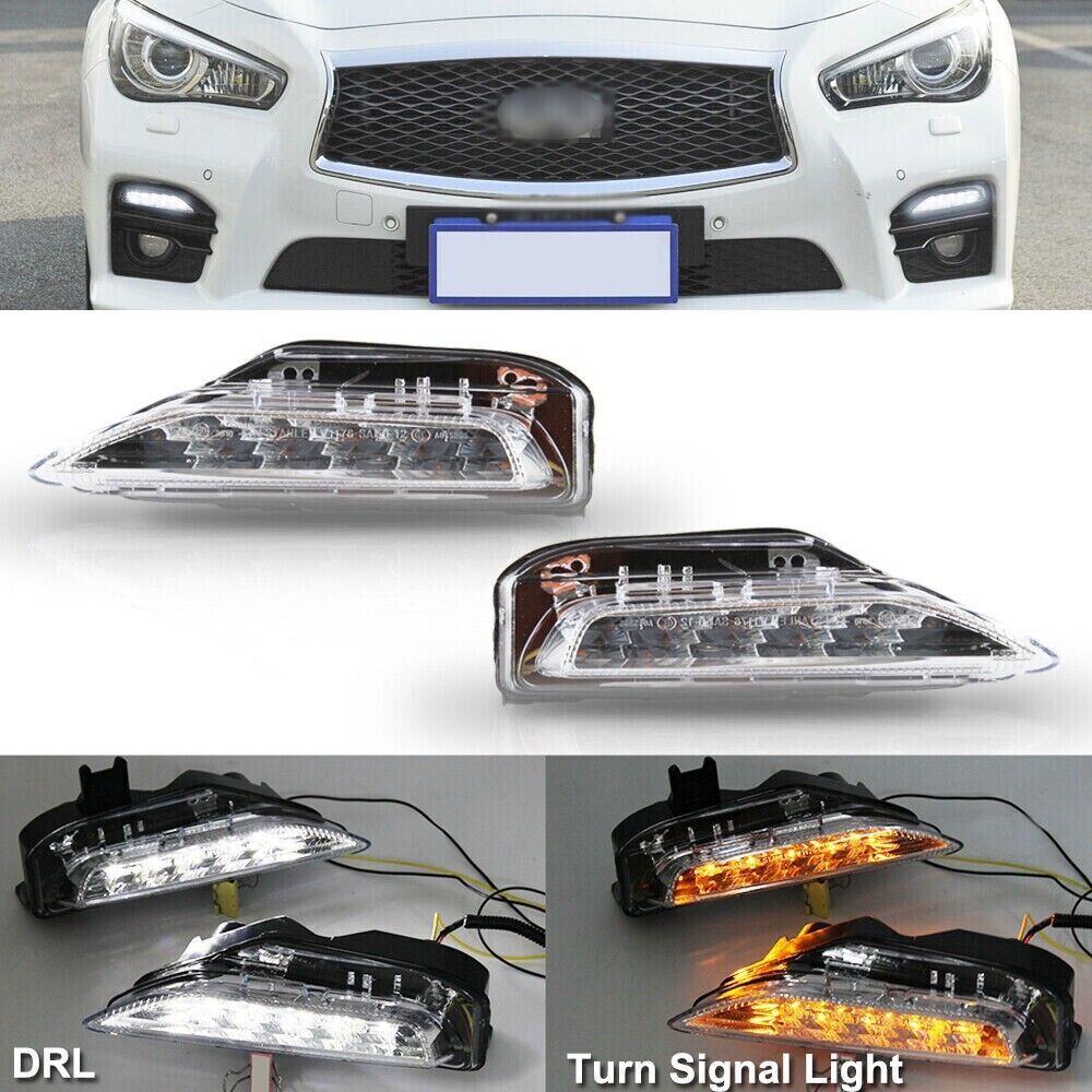 Fog Turn Signal Light Sequential LED Lamp for Infiniti Q50 Q50S Sport 2014-2020
