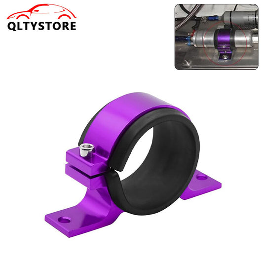 50mm Aluminum Inline Fuel Pump or Filter Mounting Bracket Mount Clamp Purple