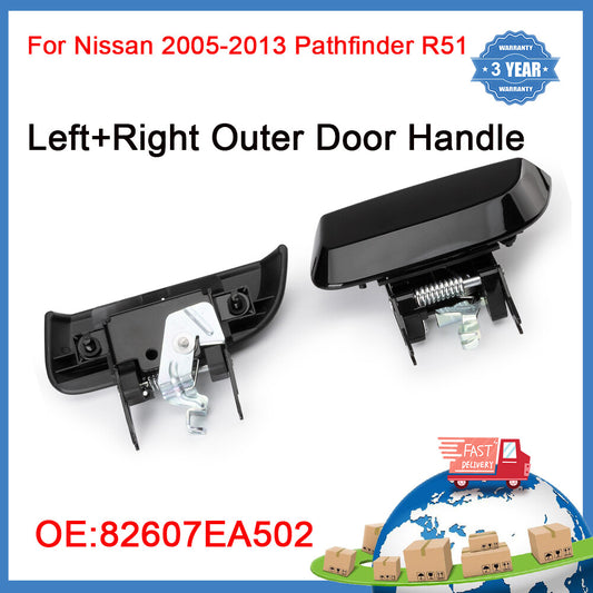 Left+Right Exterior Outer Door Handle 82607EA502 For 05-12 for Nissan Pathfinder R51