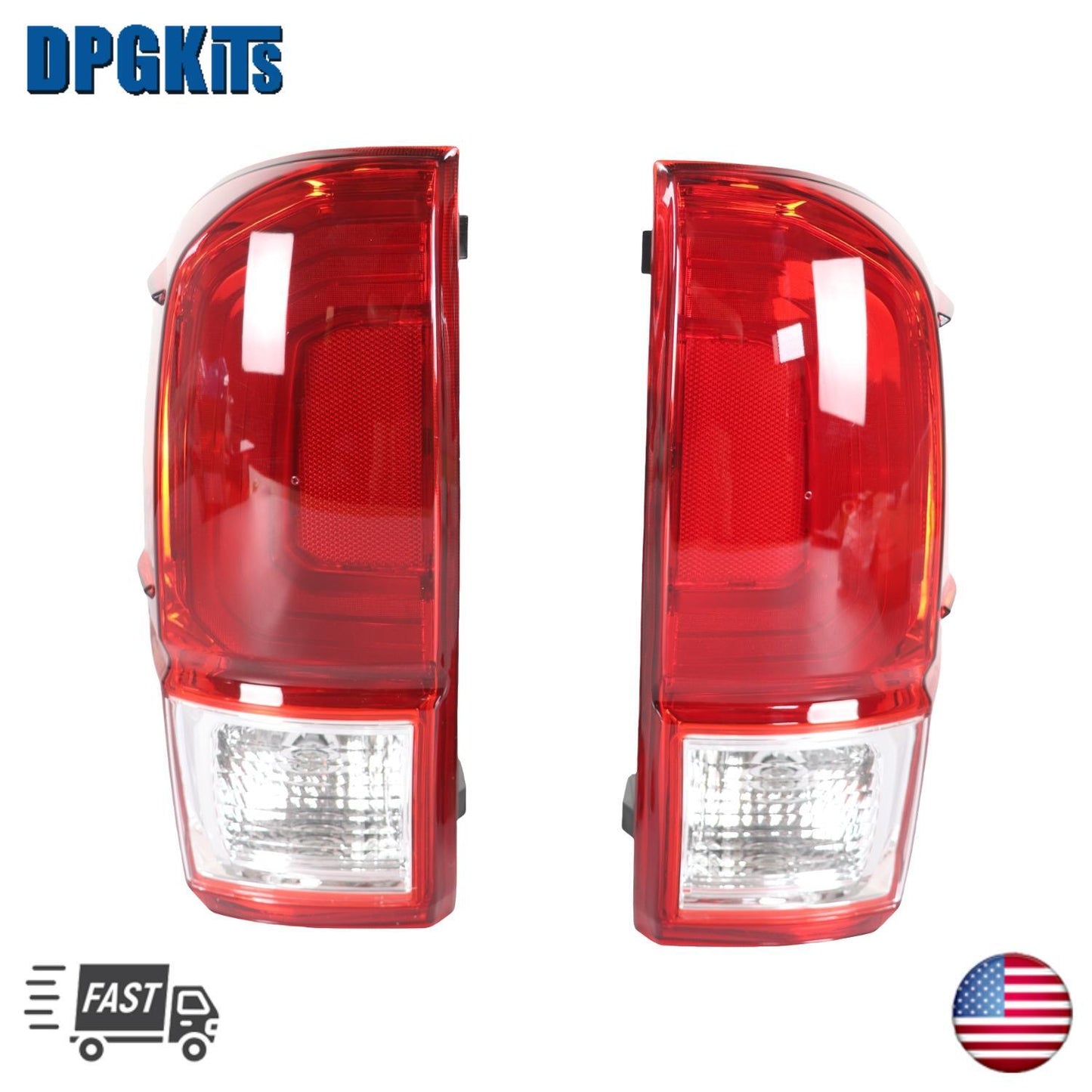 Black Bezel Tail Lights For 2016-2021 for Toyota Tacoma Left and Right Side 2.7 3.5L