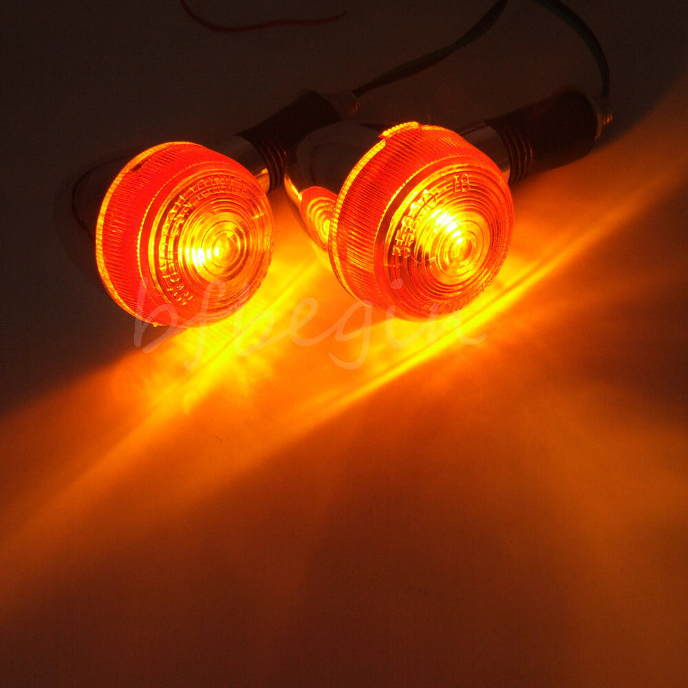 Motorcycle turn signal light kit with barbecue side mount cover and bracket