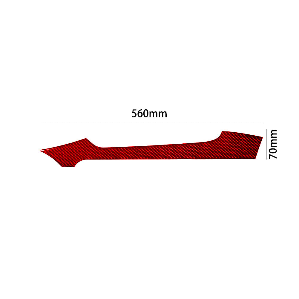 Red Carbon Fiber Inner Passenger Side Dash Cover Trim for Ford Fiesta 2011-2015
