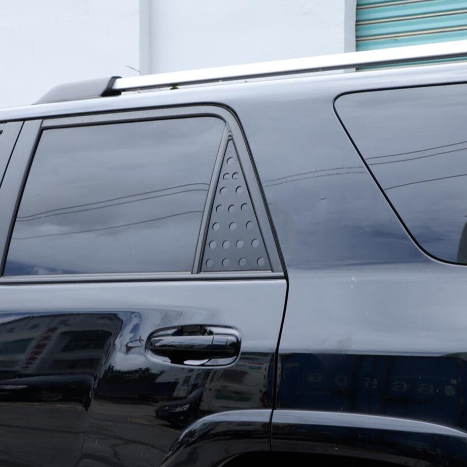 Black aluminum alloy C-pillar triangular glass cover trim suitable for 10-23 for Toyota 4Runner