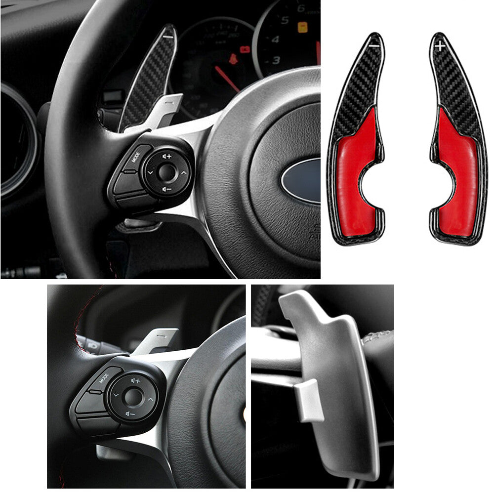2¡ÁCarbon Fiber Steering Wheel Paddles Shifter For Toyot@ 86GT for Subaru BRZ 2017+