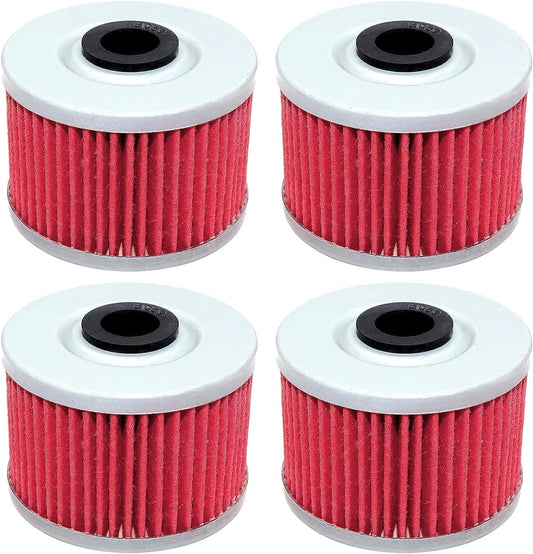 4 Pack Motorcycle Oil Filters for Kawasaki KLX110L 2014-2016 KLX125 D-Tracker