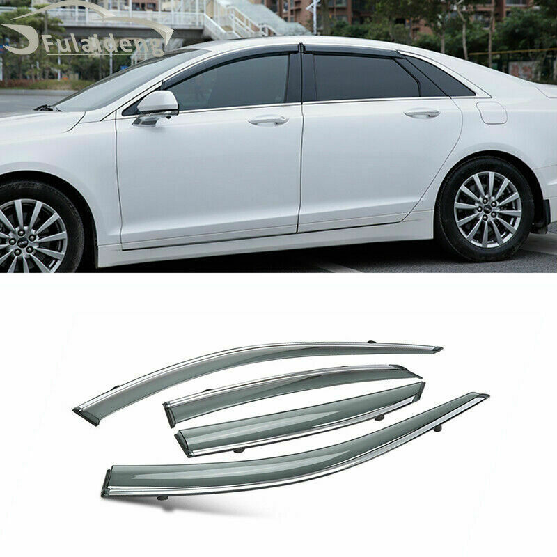 4Pcs for Lincoln MKZ 2017-2020 Window Sun Vent Visor Rain Guards Sun Rain Shield