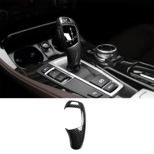 Carbon Fiber Gear Shift Knob Shifter Lever Cover Trim 1P for BMW X3 F25 2011-17