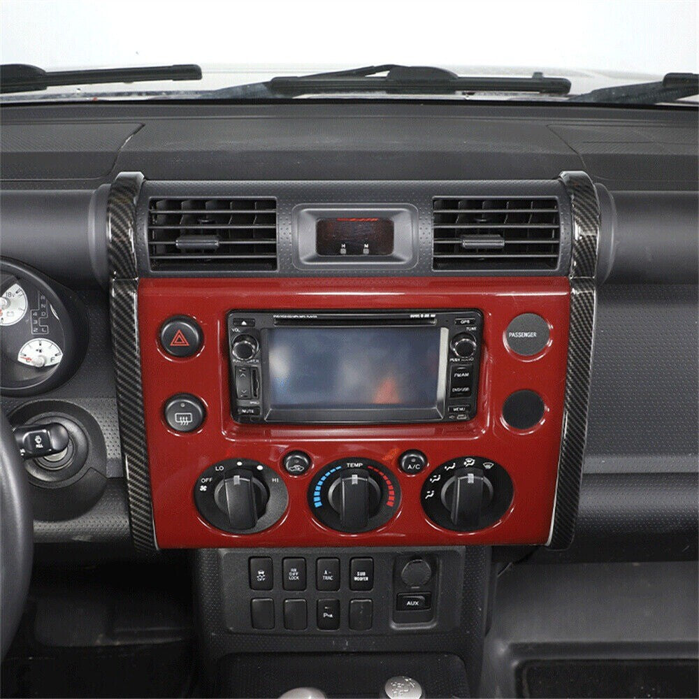 For T@yota FJ Cruiser 2007-2021 Carbon fiber ABS GPS Navigation Side Trim 2pcs