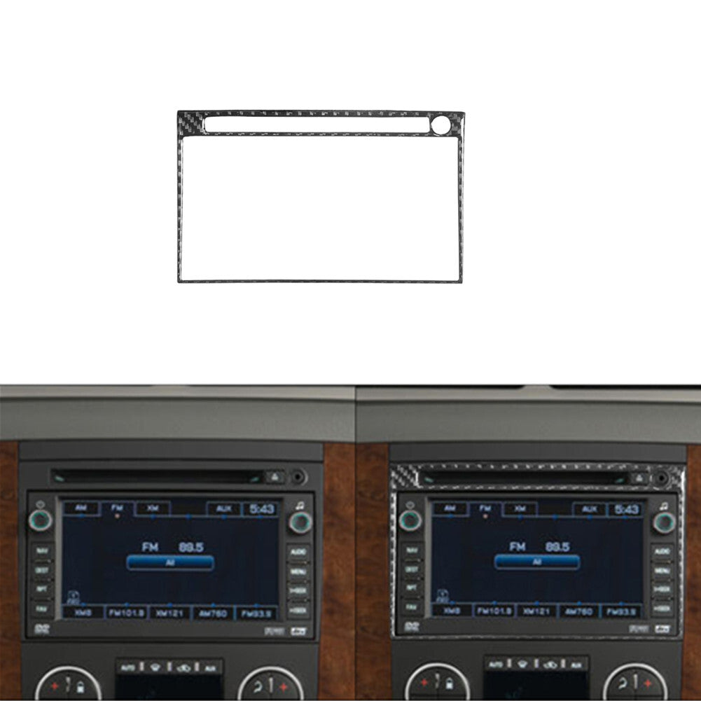 Carbon Fiber Navigation Surround Cover Trim For Silverado/tahoe/ for sierra 2007-2014