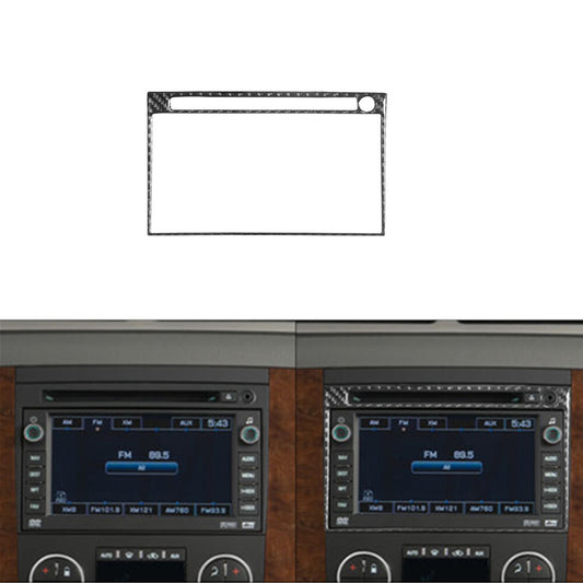 Carbon Fiber Navigation Surround Cover Trim For Silverado/tahoe/ for sierra 2007-2014