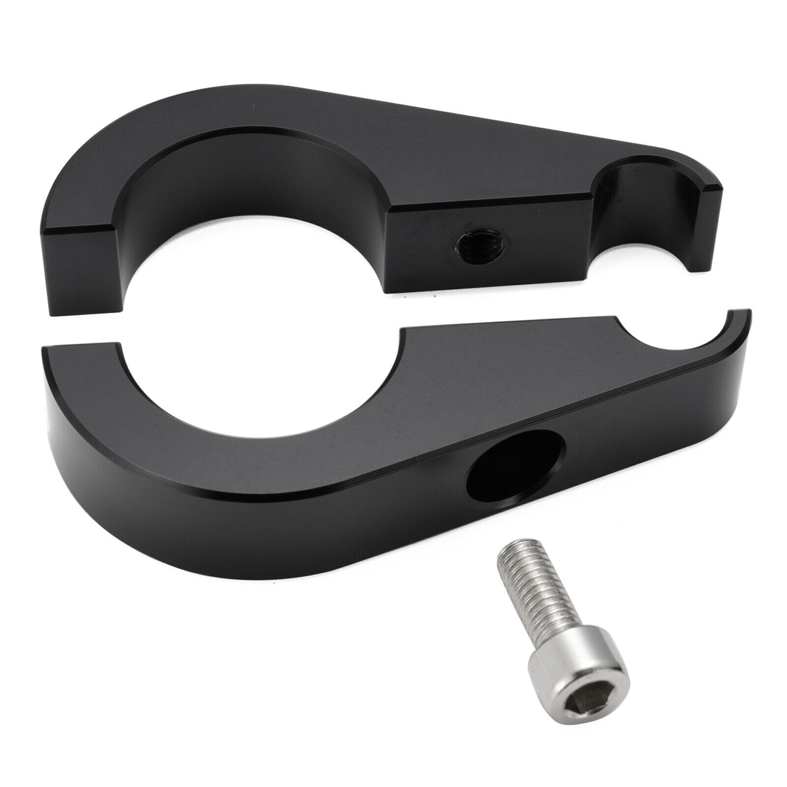 Black Cable Clamp for Clutch Cable 1 Inch Frame/Handlebars for Harley Davidson