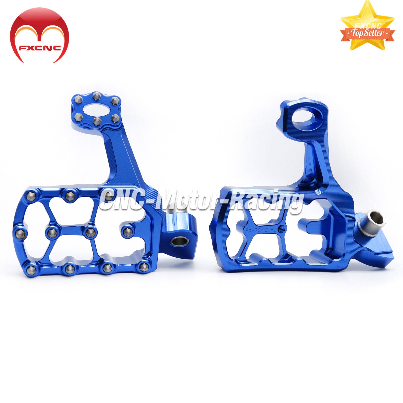Compatible with for Yamaha YZ250F 2001-2017 CNC extended footrest pedal (blue foot).