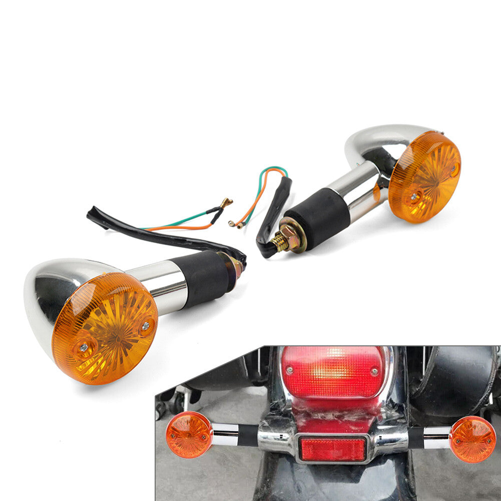2x Amber Turn Signal Lights 10mm for Suzuki Boulevard C109R C50 C90 S 40