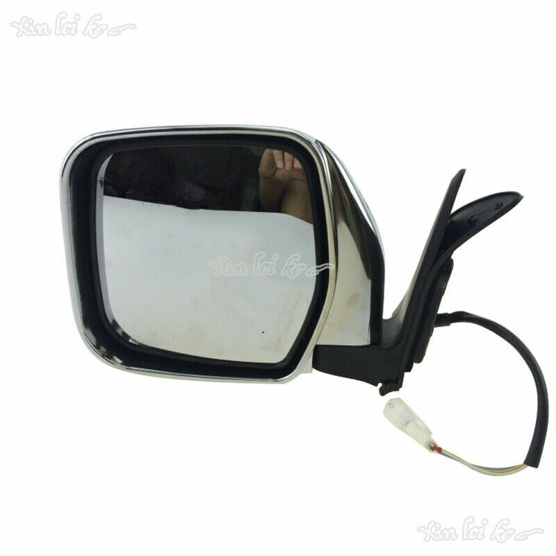 for Toyota Prado 90 1998-2002 Chrome ABS Side View Mirror Heated Replace Kit 2x