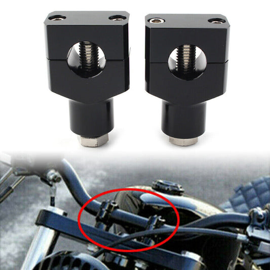 1 Motorcycle Handlebar Handle Bar Adapter Risers Clamp Mounts Fit for Harley Fatboy