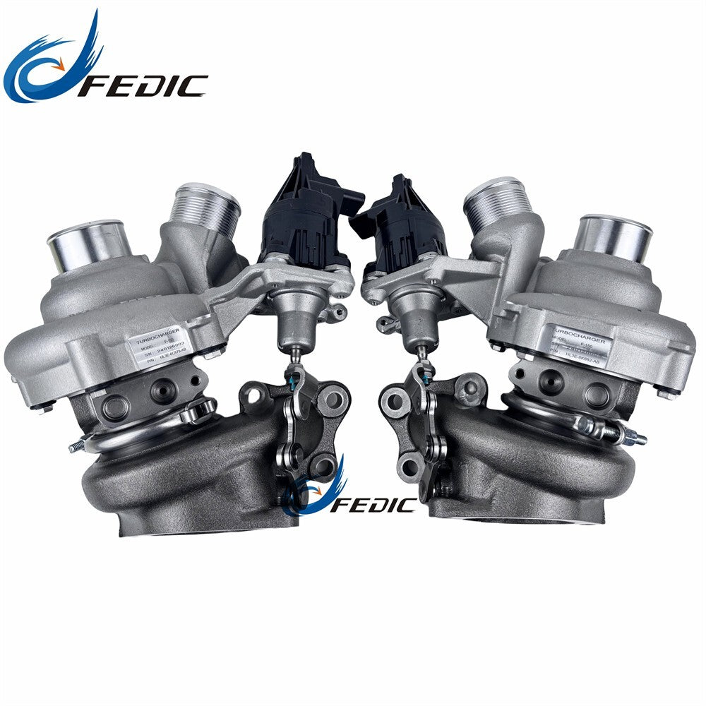MFS Twin Turbocharger HL3E-6K682-AB HL3E-6C879-AB for Ford Pickup F150 3.5L
