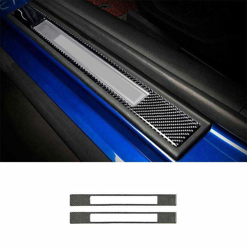 for Ford for Mustang 2015-2022 Real Carbon Fiber Outer Threshold Bar Door Sill Plate