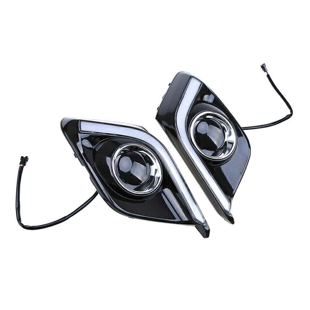 2PCS LED DRL Daytime Running Light for Mazda 3 Axela Car Fog Lamp DRL 2014-2016