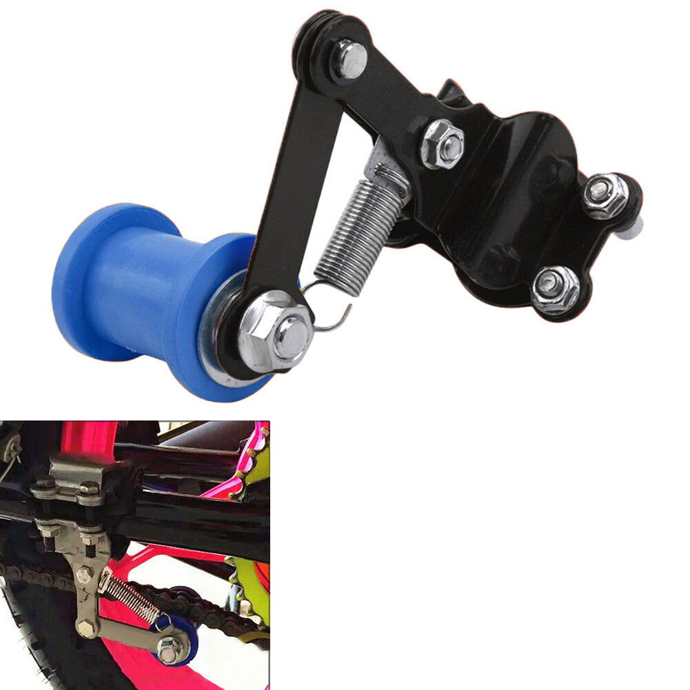 Bolt On Chain Tensioner Roller Adjuster Black+Blue Fit Motorcycle ATV Dirt Bike