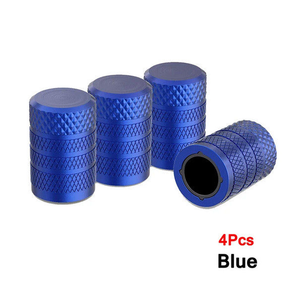 4-piece universal blue tire valve cover rod air dust cover for Peugeot