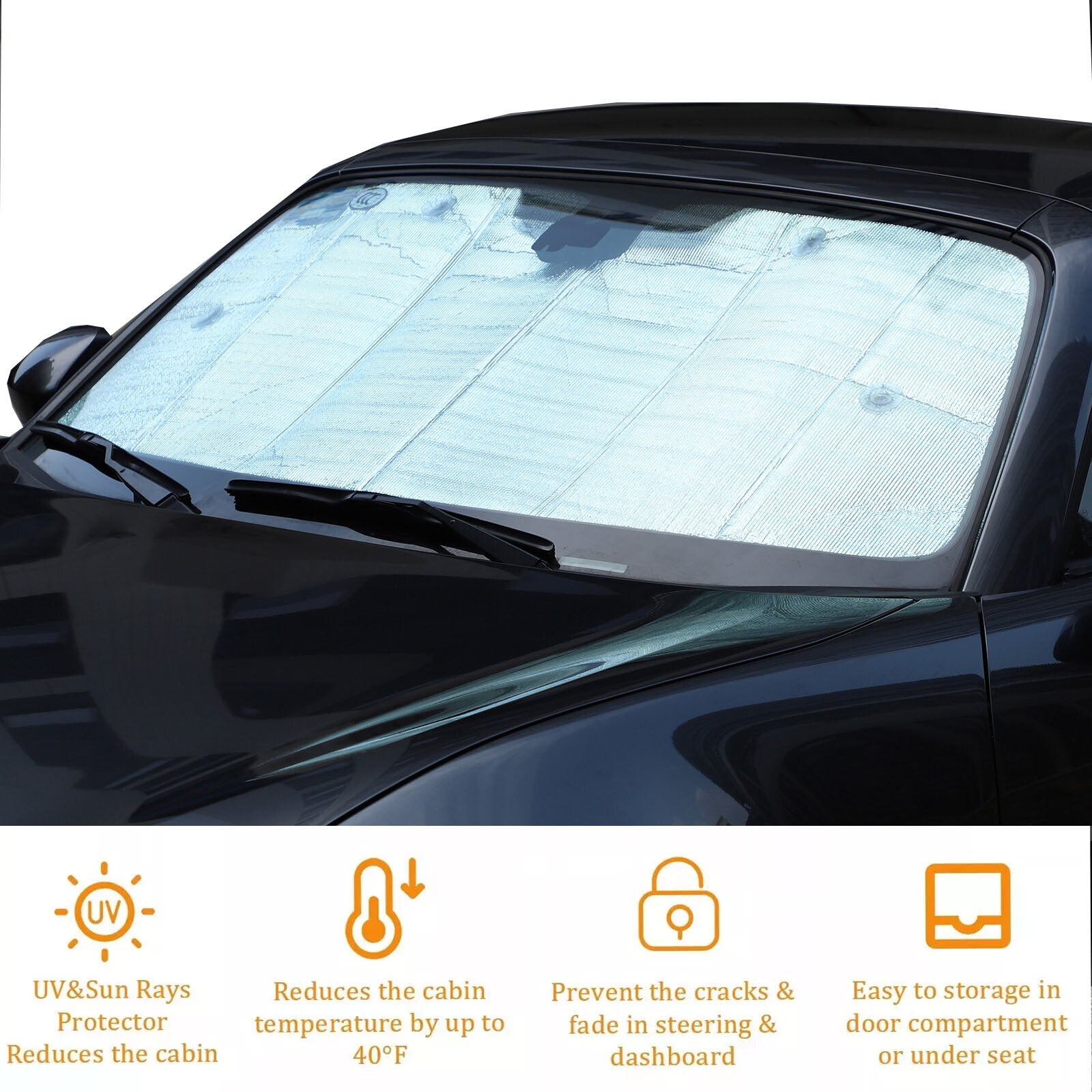 Front windshield sunshade/heat shield suitable for Mazda Miata MX-5 2016-2022