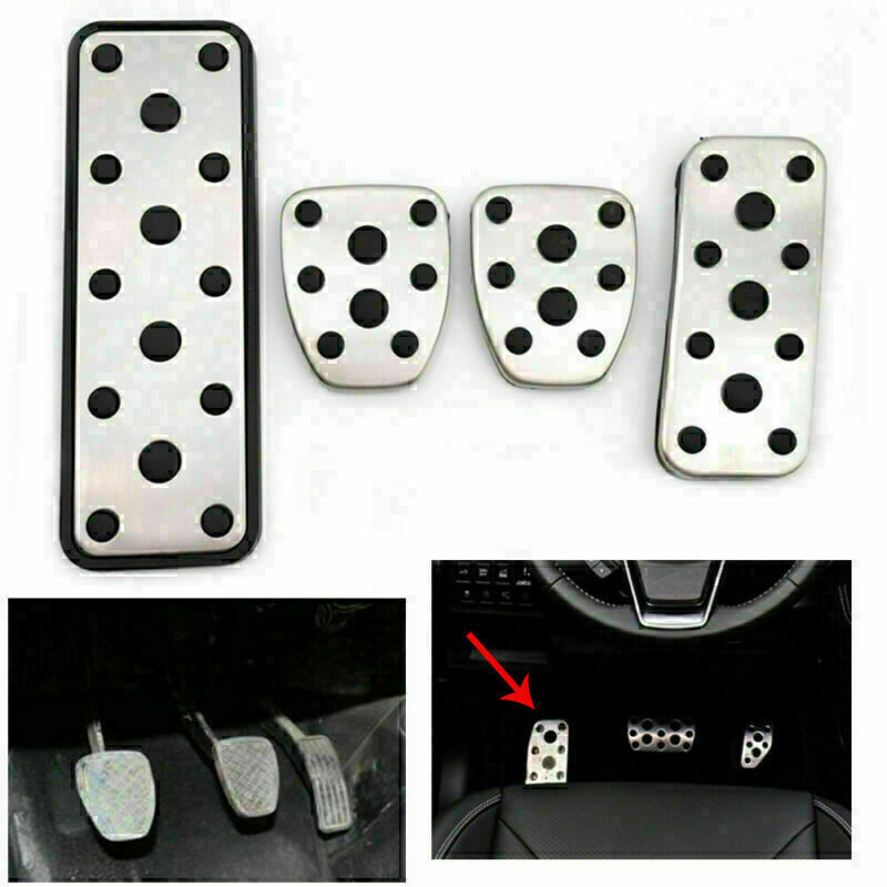 4-Piece Car Foot Gas Brake Pedal Cover Kit for Subaru Legacy Outback Fitester 03-05