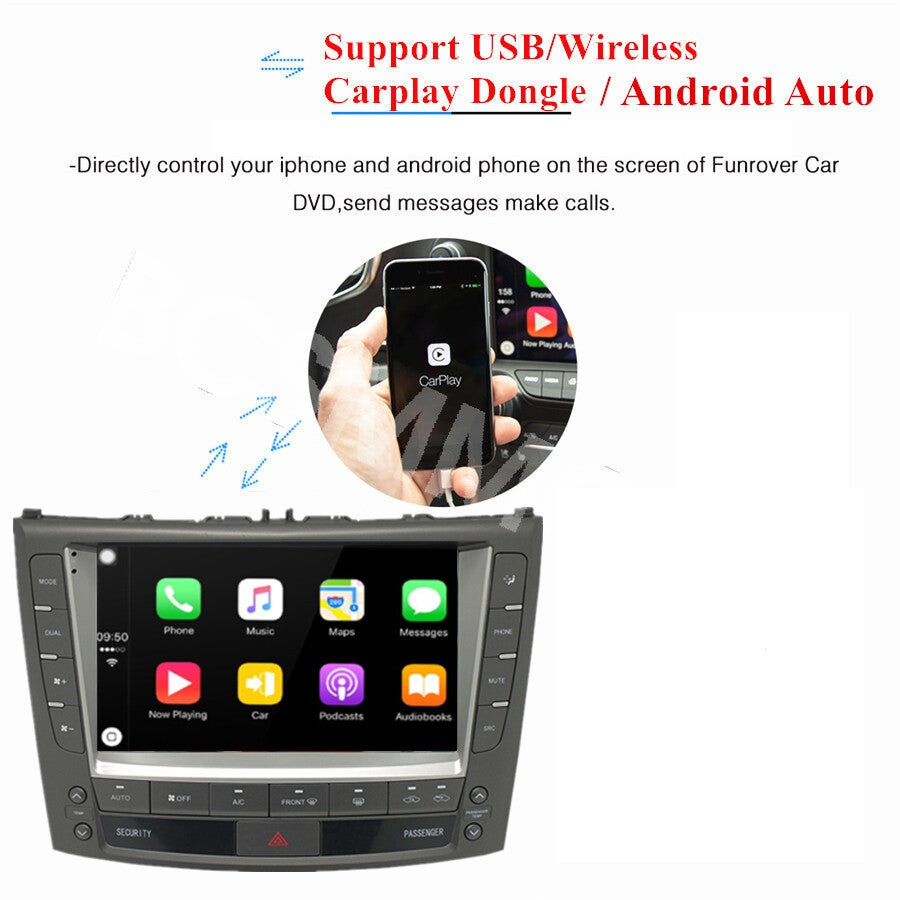 Touch Screen Video GPS For Apple Carplay Fit for Lexus IS 2005-2012 IS200 IS220