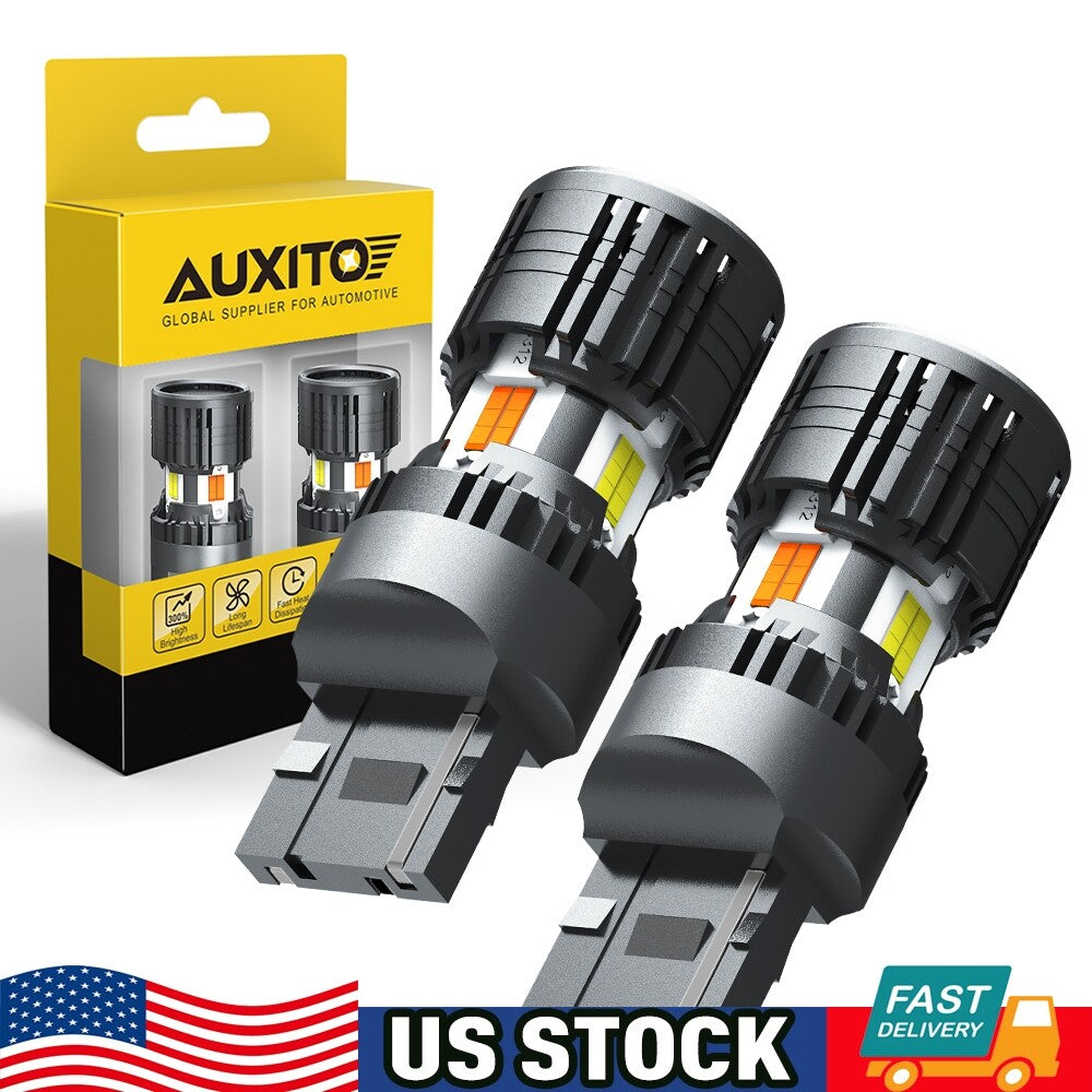 AUXITO 7443 LED front turn signal bulbs for Toyota for Camry 2012-2021 (without overdrive lights)