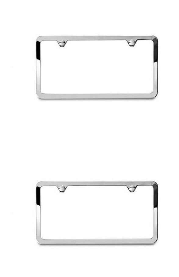 2-piece car license plate frame cover cap rear trunk ultra-thin chrome plating suitable for Chrysler