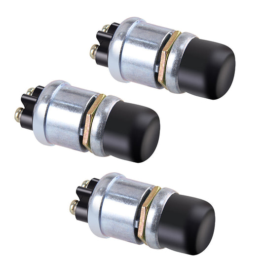3PCS Waterproof Heavy-Duty Momentary Push-Button Starter Switch For Automotive