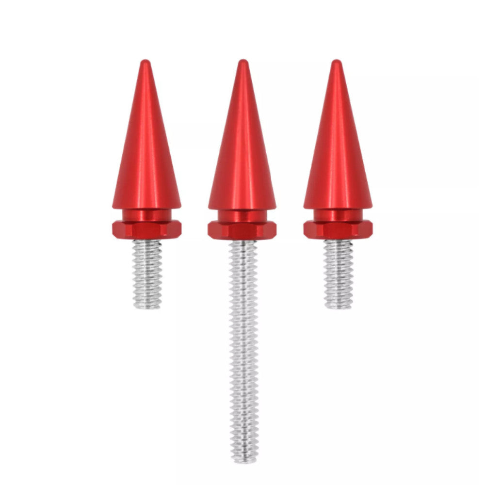 3x Red Spike Metal Fairing Windshield Bolts for Harley Electra Street Glide 14+