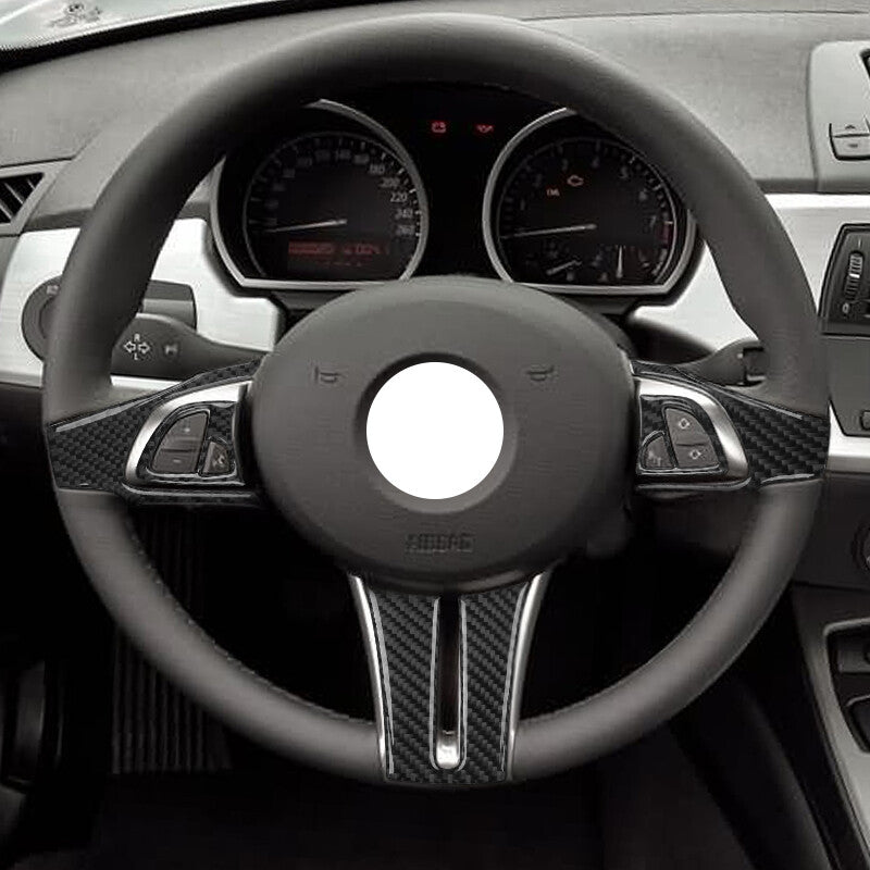 5-piece carbon fiber steering wheel cover trim suitable for BMW Z4 E85 2003-2008