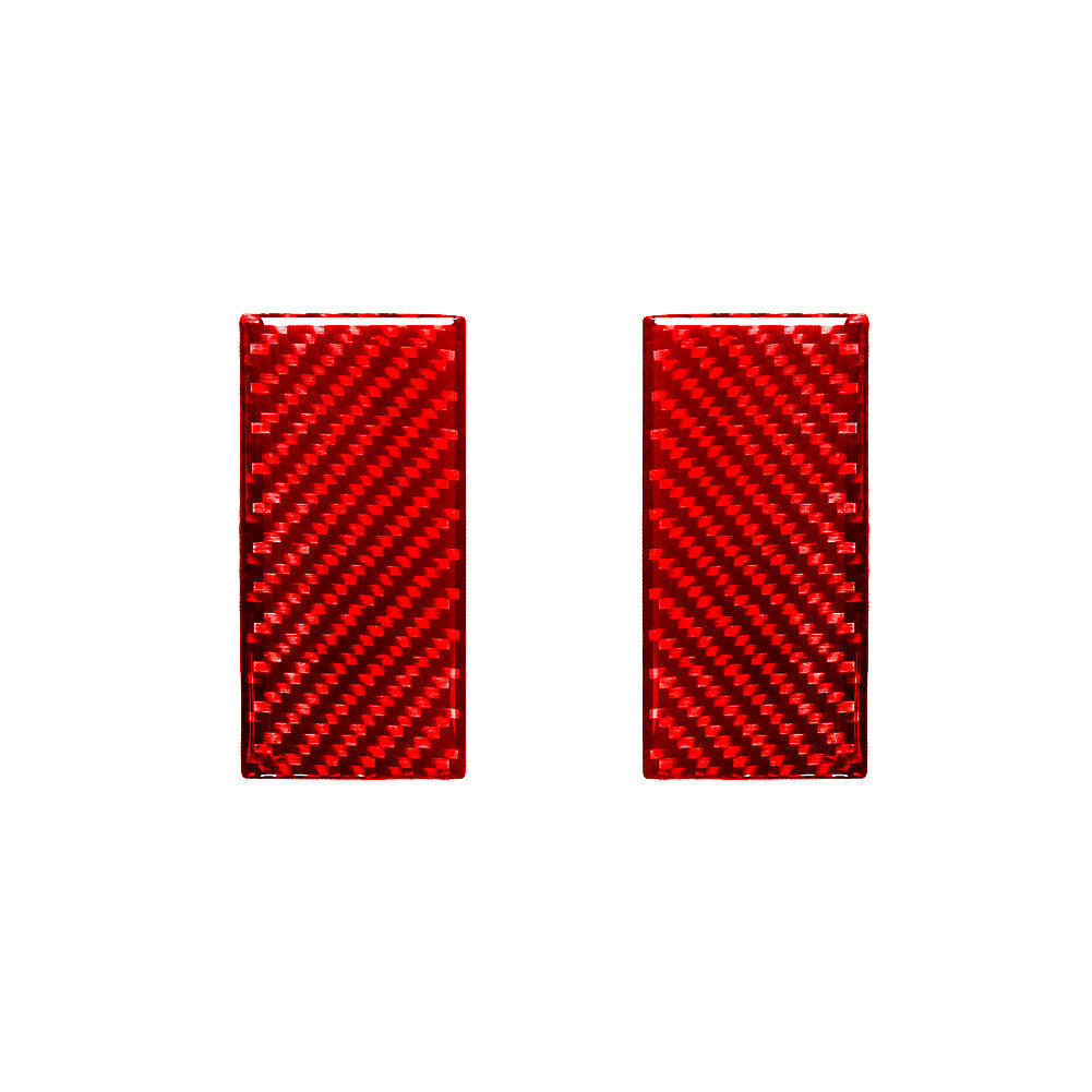 2-Piece Red Carbon Fiber Interior Rear Door Ashtray Cover Trim for BMW 5 Series E39