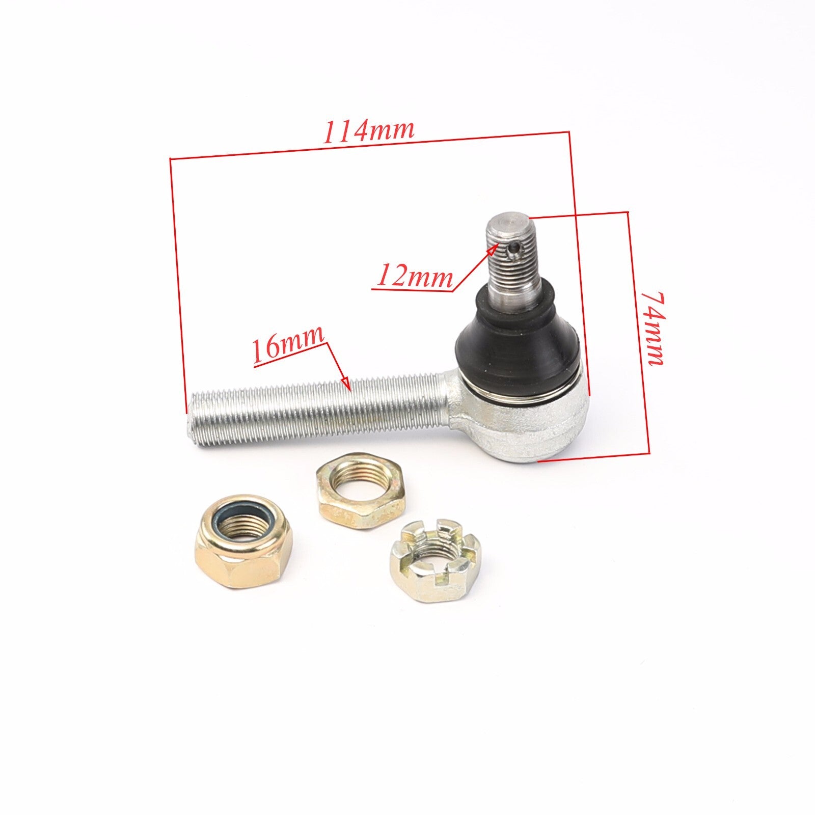 Suspension control arm, A-arm, steering strut joint, main shaft, wheel hub, go-kart, all-terrain vehicle