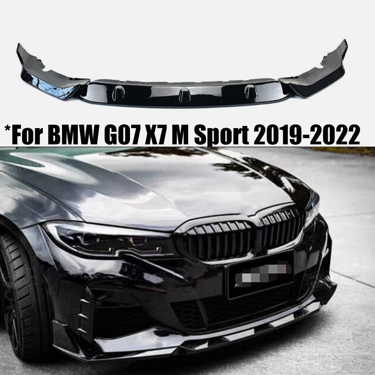 Gloss Black for BMW G07 X7 M Sport 2019-2022 Performance Front Lip Splitter Kit