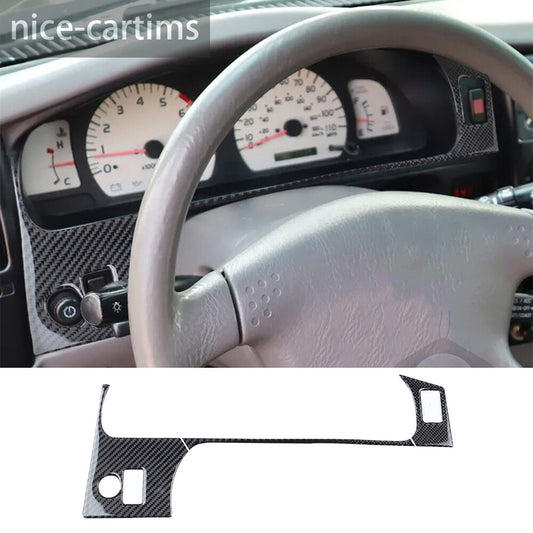 3¡ÁCarbon Fiber Dashboard Speedometer Panel Cover Fit for Toyot@ Tacom@ 2001-2004