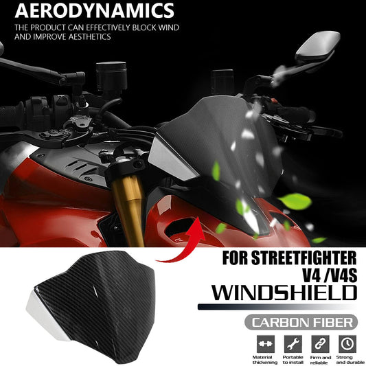 Carbon Windshield Windscreen for Ducati Streetfighter V4 / V4S 2021-2023 2022