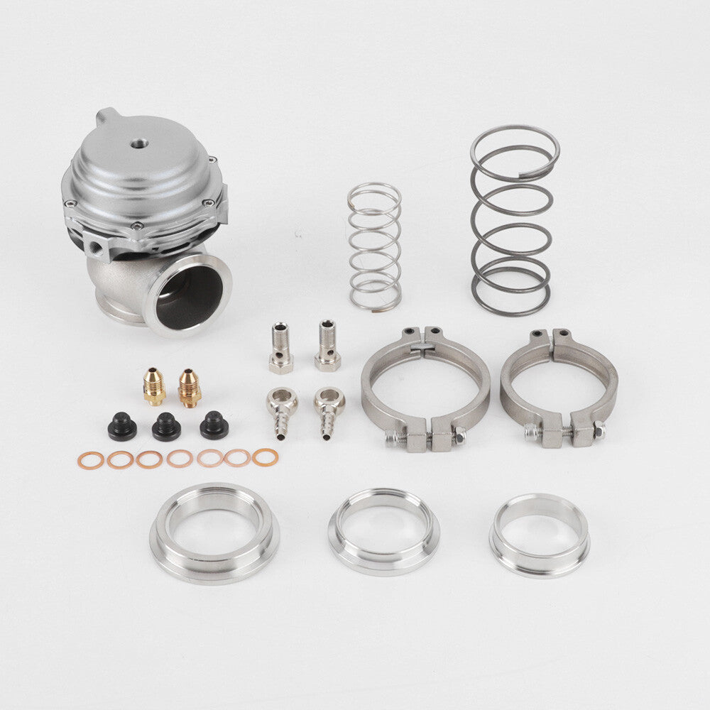 44 mm external exhaust valve, external turbine with V-band flange and 50 mm blow-off valve (BOV)
