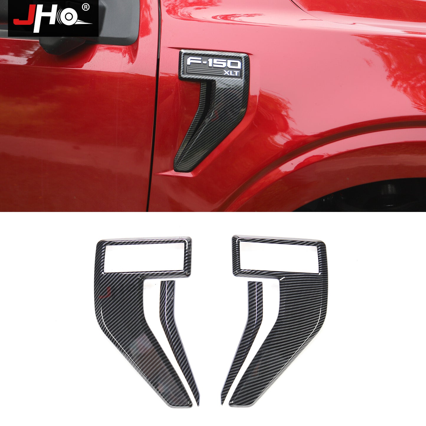 Carbon Fiber Car Front Fender Side Vent Cover Trim Frame for Ford F150 new